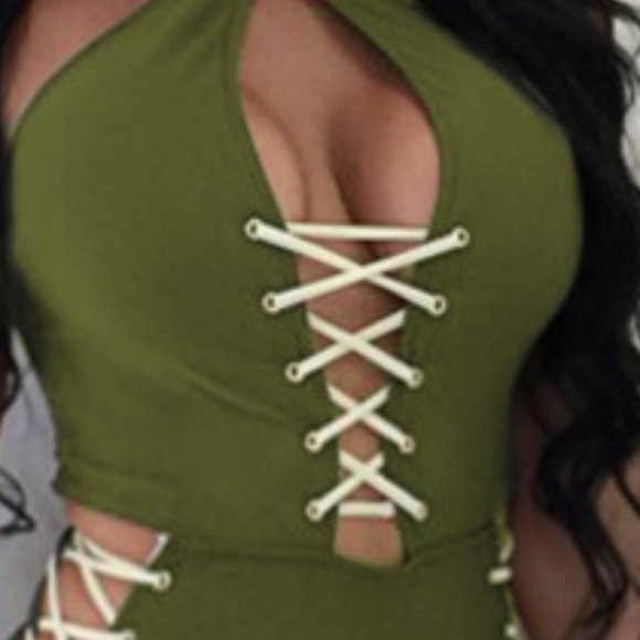 Lace Up Sexy Swimsuit NEW M, XL - Picture 2 of 5